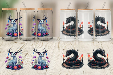 Glass Can Gothic Enchanted Beasts Sublimation artnoy 