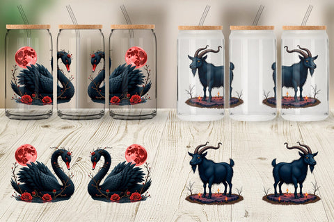 Glass Can Gothic Enchanted Beasts Sublimation artnoy 