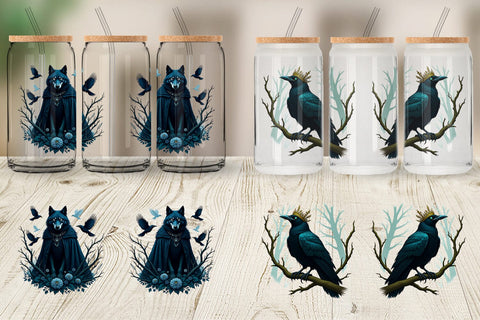 Glass Can Gothic Enchanted Beasts Sublimation artnoy 