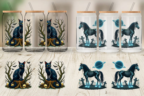 Glass Can Gothic Enchanted Beasts Sublimation artnoy 