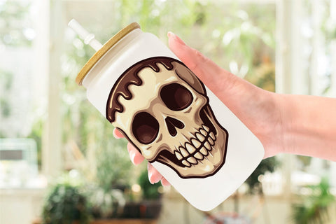 Glass Can Gothic Halloween Candies and Treats Sublimation artnoy 