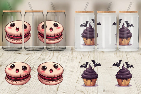 Glass Can Gothic Halloween Candies and Treats Sublimation artnoy 