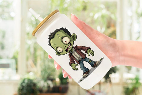 Glass Can Gothic Halloween Characters Sublimation artnoy 