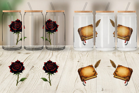 Glass Can Gothic Halloween Elegance Sublimation artnoy 