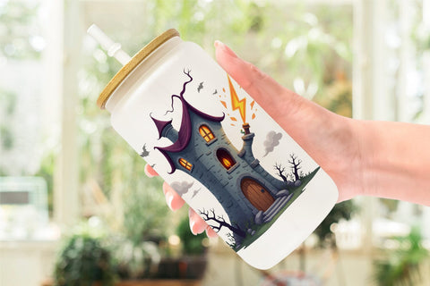 Glass Can Gothic Halloween Gothic Architecture Sublimation artnoy 