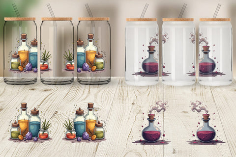 Glass Can Gothic Halloween Miscellaneous Sublimation artnoy 