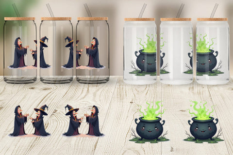 Glass Can Gothic Halloween Miscellaneous Sublimation artnoy 