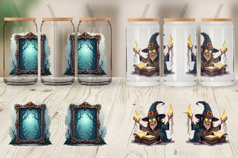 Glass Can Gothic Haunted Objects Sublimation artnoy 