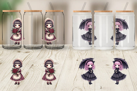 Glass Can Gothic Lolita Dolls Sublimation artnoy 