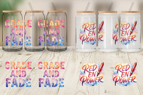 Glass Can Grading Humor Quotes Sublimation artnoy 