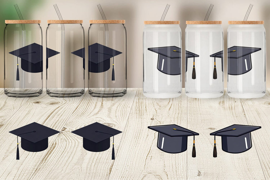 Glass Can Graduation Cap - So Fontsy