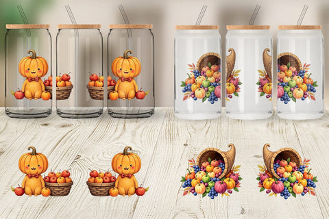 Glass Can Grateful Gathering Sublimation artnoy 