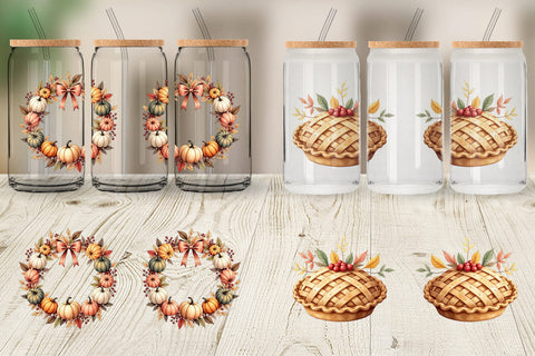 Glass Can Grateful Gathering Sublimation artnoy 
