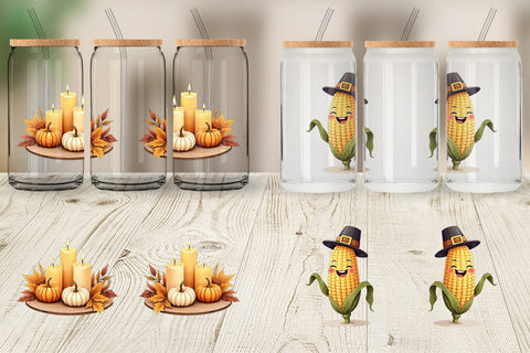 Glass Can Grateful Gathering Sublimation artnoy 