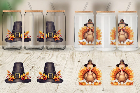Glass Can Grateful Gathering Sublimation artnoy 