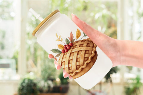 Glass Can Grateful Gathering Sublimation artnoy 