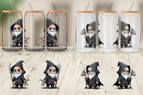 Glass Can Grim Reaper Gnome Sublimation artnoy 