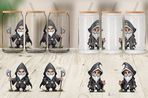 Glass Can Grim Reaper Gnome Sublimation artnoy 
