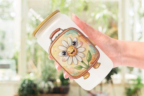 Glass Can Groovy 70s School Supply Sublimation artnoy 