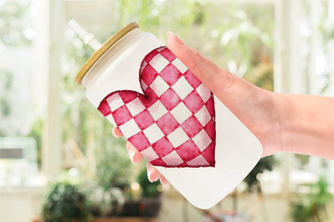 Glass Can Groovy Boho Mama Sublimation artnoy 