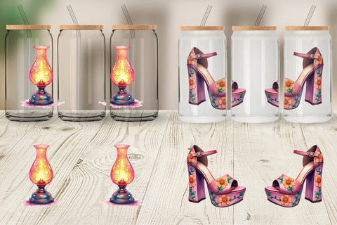 Glass Can Groovy Retro Mom Sublimation artnoy 