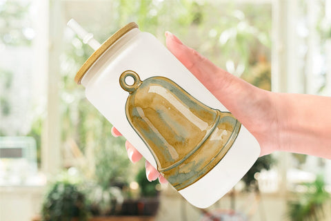 Glass Can Groovy Retro School Day Watercolor Sublimation artnoy 