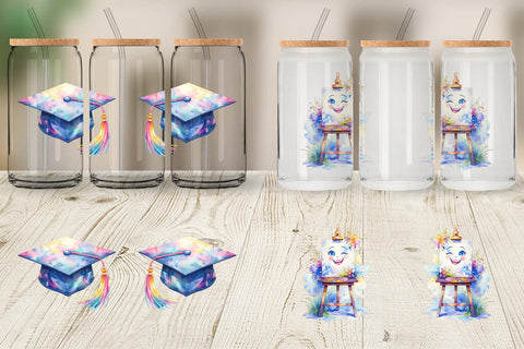 Glass Can Groovy School Icons Sublimation artnoy 