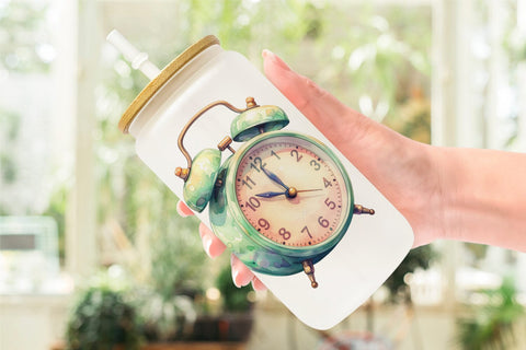 Glass Can Groovy School Icons Sublimation artnoy 