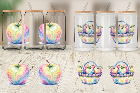 Glass Can Groovy Teacher Apple Sublimation artnoy 