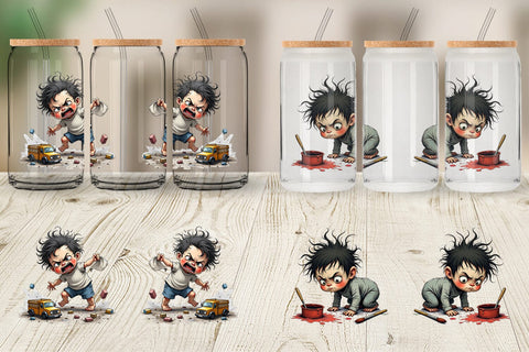Glass Can Grumpy Baby Sublimation artnoy 