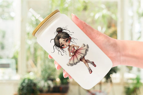 Glass Can Grumpy Ballerina Chaos Sublimation artnoy 