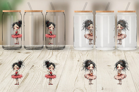 Glass Can Grumpy Ballerina Chaos Sublimation artnoy 