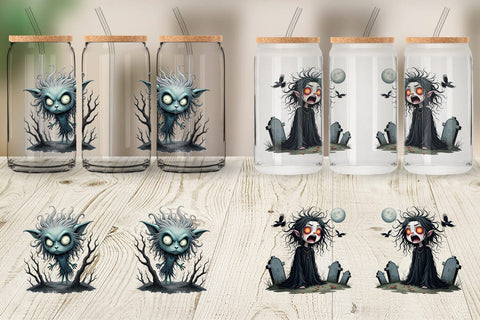 Glass Can Grumpy Banshee Sublimation artnoy 