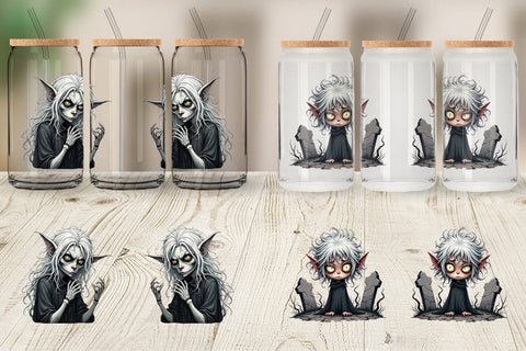 Glass Can Grumpy Banshee Sublimation artnoy 