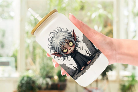 Glass Can Grumpy Banshee Sublimation artnoy 