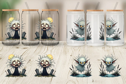 Glass Can Grumpy Banshee Sublimation artnoy 