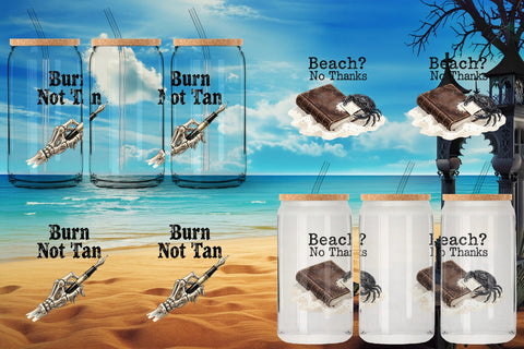 Glass Can Grumpy Beach Goth Typography Sublimation artnoy 