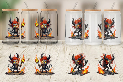 Glass Can Grumpy Demon Sublimation artnoy 
