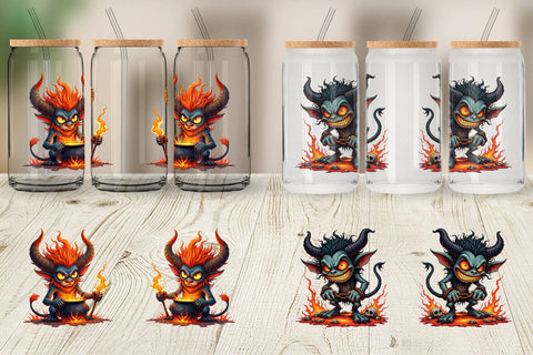 Glass Can Grumpy Demon Sublimation artnoy 