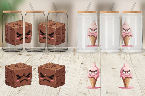 Glass Can Grumpy Desserts Sublimation artnoy 