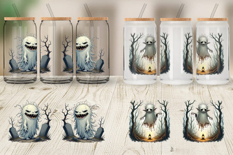 Glass Can Grumpy Ghost Sublimation artnoy 