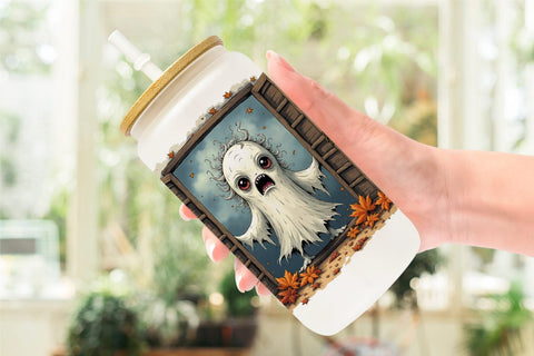 Glass Can Grumpy Ghost Sublimation artnoy 