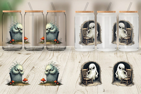 Glass Can Grumpy Ghost Sublimation artnoy 