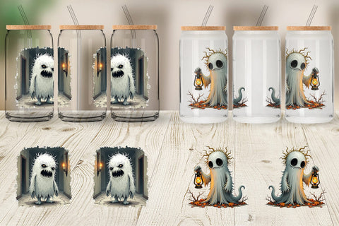 Glass Can Grumpy Ghost Sublimation artnoy 