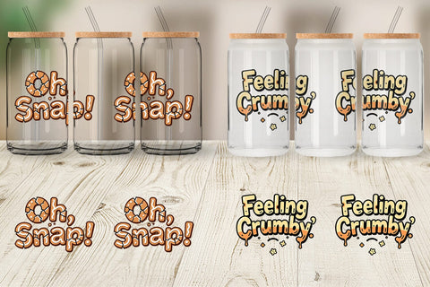 Glass Can Grumpy Gingerbread Man Quotes Sublimation artnoy 