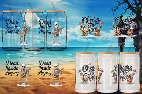 Glass Can Grumpy Gothic Summerween Quote Sublimation artnoy 