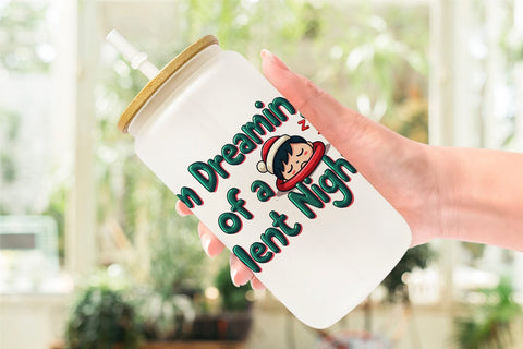 Glass Can Grumpy Greetings A Bah Humbug Quote Sublimation artnoy 