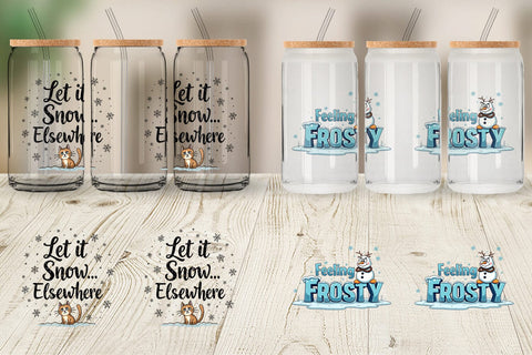 Glass Can Grumpy Greetings A Bah Humbug Quote Sublimation artnoy 
