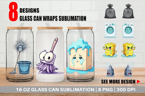 Glass Can Grumpy Household Sublimation artnoy 