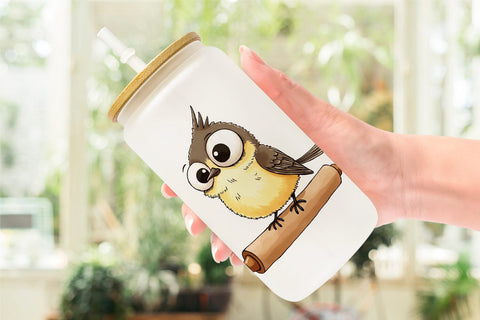 Glass Can Grumpy Kitchen Critters Sublimation artnoy 